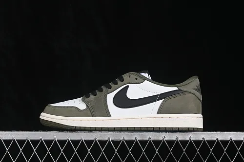 All categories Air Jordan Jordan series basketball shoes Air Jordan 1 Low Air Jordan 1 Low OG "Medium Olive" AJ1 Joe 1 joint model olive green low-top retro cultural basketball shoes HQ6998-200
